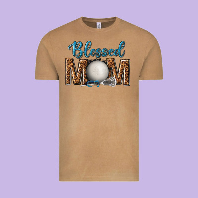Western Blessed Mom With Lacrosse Vintage Tee Designed By Texasbilliewilder