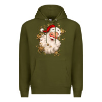 Army Green Christmas santa claus Premium Hoodie - MaliasSmallBusiness