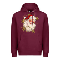 Burgundy Christmas santa claus Premium Hoodie - MaliasSmallBusiness