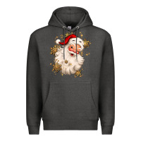 Charcoal Heather Christmas santa claus Premium Hoodie - MaliasSmallBusiness