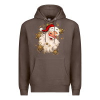 Coffee Christmas santa claus Premium Hoodie - MaliasSmallBusiness