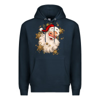 Navy Christmas santa claus Premium Hoodie - MaliasSmallBusiness