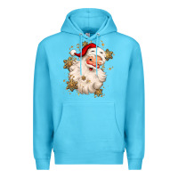 Ocean Blue Christmas santa claus Premium Hoodie - MaliasSmallBusiness