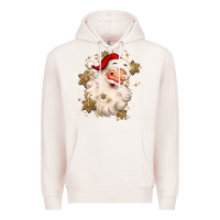 Pale Pink Christmas santa claus Premium Hoodie - MaliasSmallBusiness