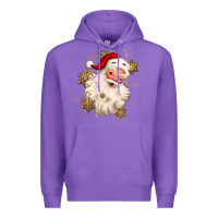 Purple Christmas santa claus Premium Hoodie - MaliasSmallBusiness