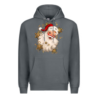 Rock Christmas santa claus Premium Hoodie - MaliasSmallBusiness
