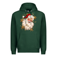 Sports Green Christmas santa claus Premium Hoodie - MaliasSmallBusiness