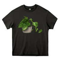 Asphalt Philodendron Heavy Core Tee - LillyAllenDesigns