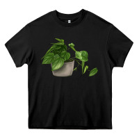 Black Philodendron Heavy Core Tee - LillyAllenDesigns