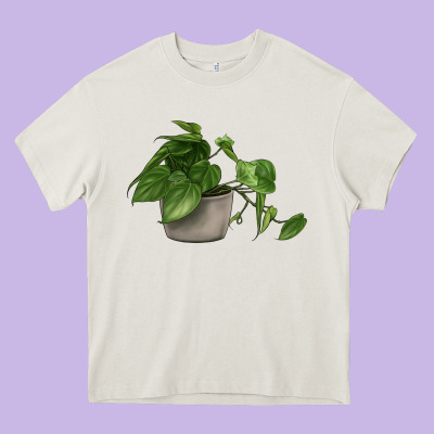 Philodendron Heavy Core Tee Designed By Lillyallendesigns