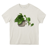 Cream Philodendron Heavy Core Tee - LillyAllenDesigns