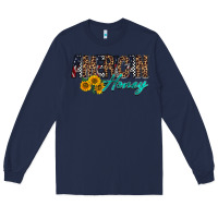 Navy american honey Long Sleeve Tee - RacoonDesign