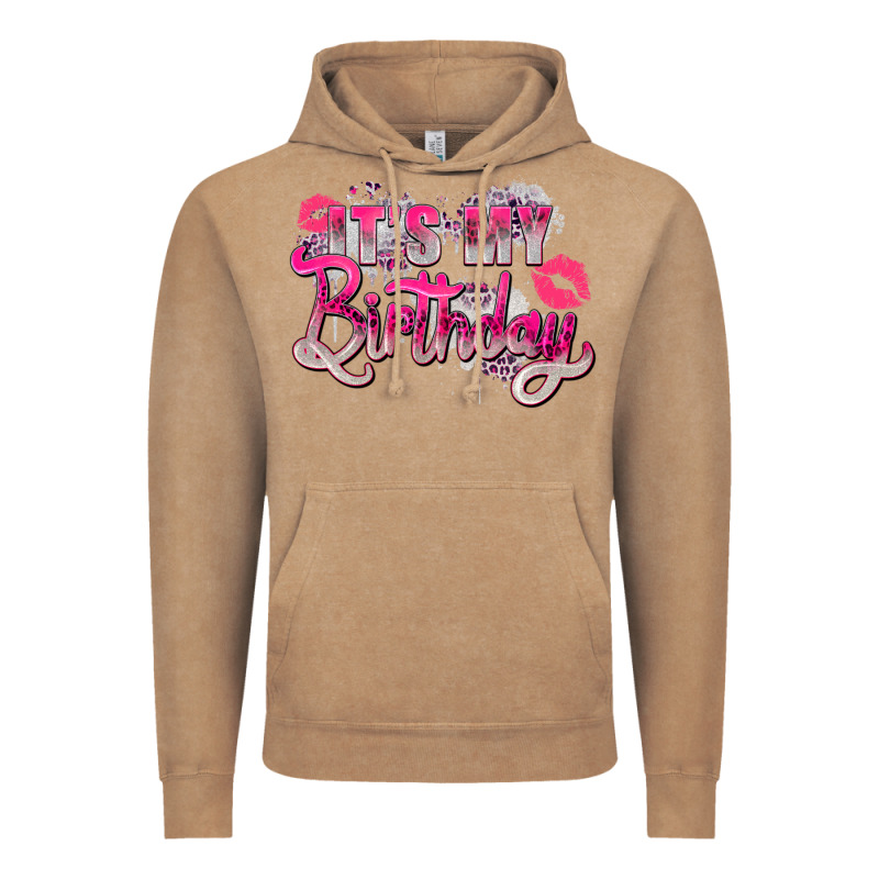 Pink It's My Birthday Vintage Hoodie by Zillion Design Studio | Teevron