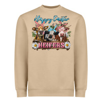 Mushroom Happy Easter Heifers Heavyweight Sweatshirt - RanaPortraitStore