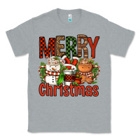 Heather Grey Merry Christmas Coffee Cups Classic Tee - FaDigitalArtStudio
