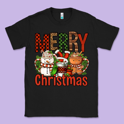 Merry Christmas Coffee Cups Classic Tee Designed By Fadigitalartstudio