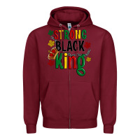 Burgundy strong black king Zipper Hoodie - Artiststas