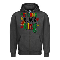 Charcoal Heather strong black king Zipper Hoodie - Artiststas