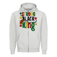Dove Grey strong black king Zipper Hoodie - Artiststas