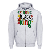 Strong Black King Zipper Hoodie | Teevron