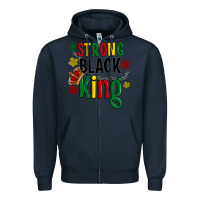 Navy strong black king Zipper Hoodie - Artiststas