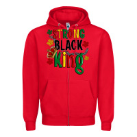 Red strong black king Zipper Hoodie - Artiststas