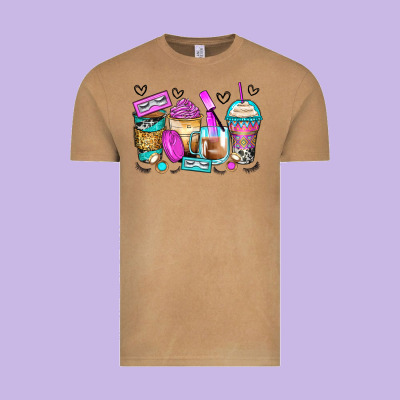 Eyelash Coffee Cups Vintage Tee Designed By Zillion Design Studio