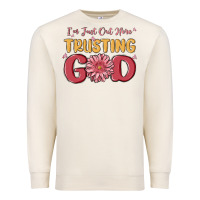 Sandshell i’m just out here trusting god Premium Sweatshirt - MaliasSmallBusiness