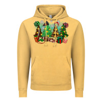 Vintage Mustard christmas trees with football Vintage Hoodie - Zillion Design Studio
