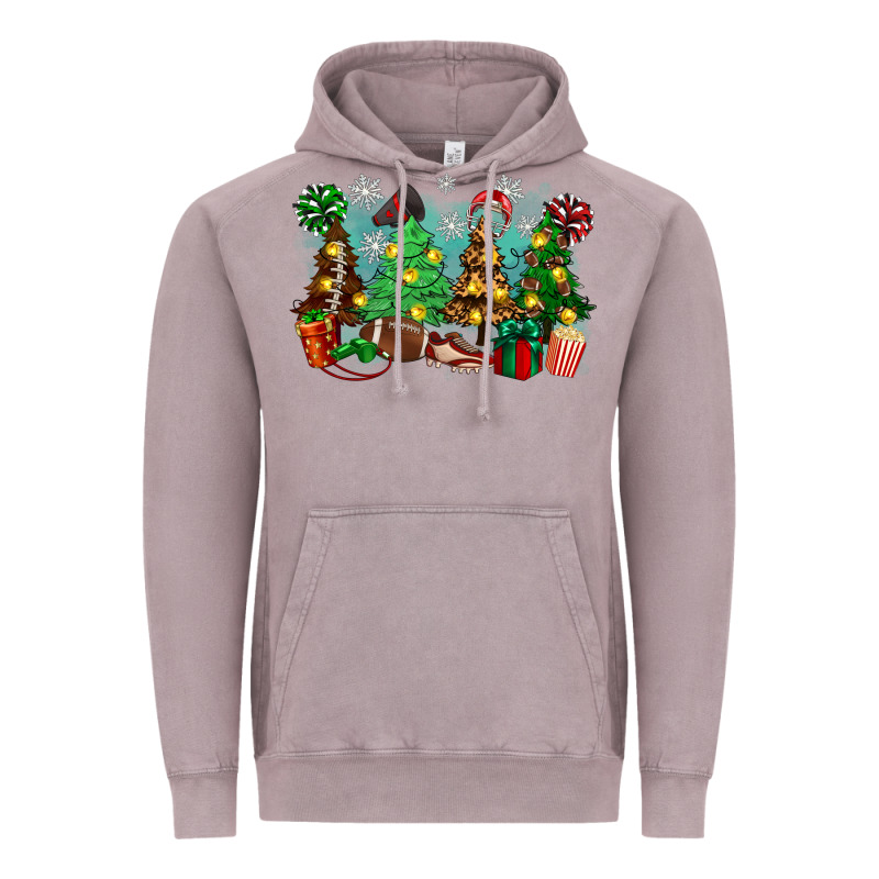 Christmas Trees With Football Vintage Hoodie by Zillion Design Studio | Teevron