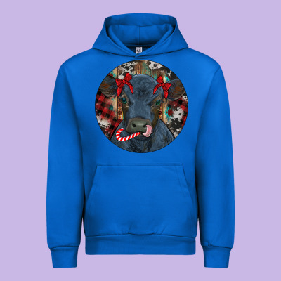 Black Angus Calf Christmas Urban Hoodie Designed By Ranaportraitstore