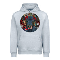 Heather Grey Black Angus Calf Christmas Urban Hoodie - RanaPortraitStore