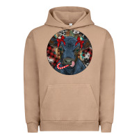 Pigment Burro Black Angus Calf Christmas Urban Hoodie - RanaPortraitStore
