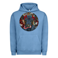 Pigment Pebble Blue Black Angus Calf Christmas Urban Hoodie - RanaPortraitStore