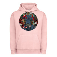 Pigment Salmon Black Angus Calf Christmas Urban Hoodie - RanaPortraitStore