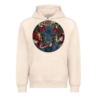 Sandshell Black Angus Calf Christmas Urban Hoodie - RanaPortraitStore