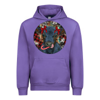 Tulip Black Angus Calf Christmas Urban Hoodie - RanaPortraitStore