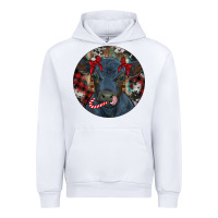 White Black Angus Calf Christmas Urban Hoodie - RanaPortraitStore