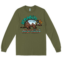 Army Green armadillo by morning Long Sleeve Tee - RacoonDesign