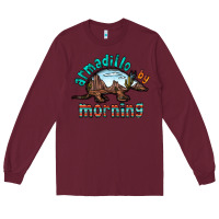 Burgundy armadillo by morning Long Sleeve Tee - RacoonDesign