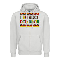 Dove Grey i am black every month Zipper Hoodie - Artiststas