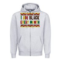Heather Grey i am black every month Zipper Hoodie - Artiststas