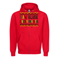 Red i am black every month Zipper Hoodie - Artiststas