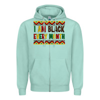 Seafoam i am black every month Zipper Hoodie - Artiststas