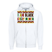 White i am black every month Zipper Hoodie - Artiststas