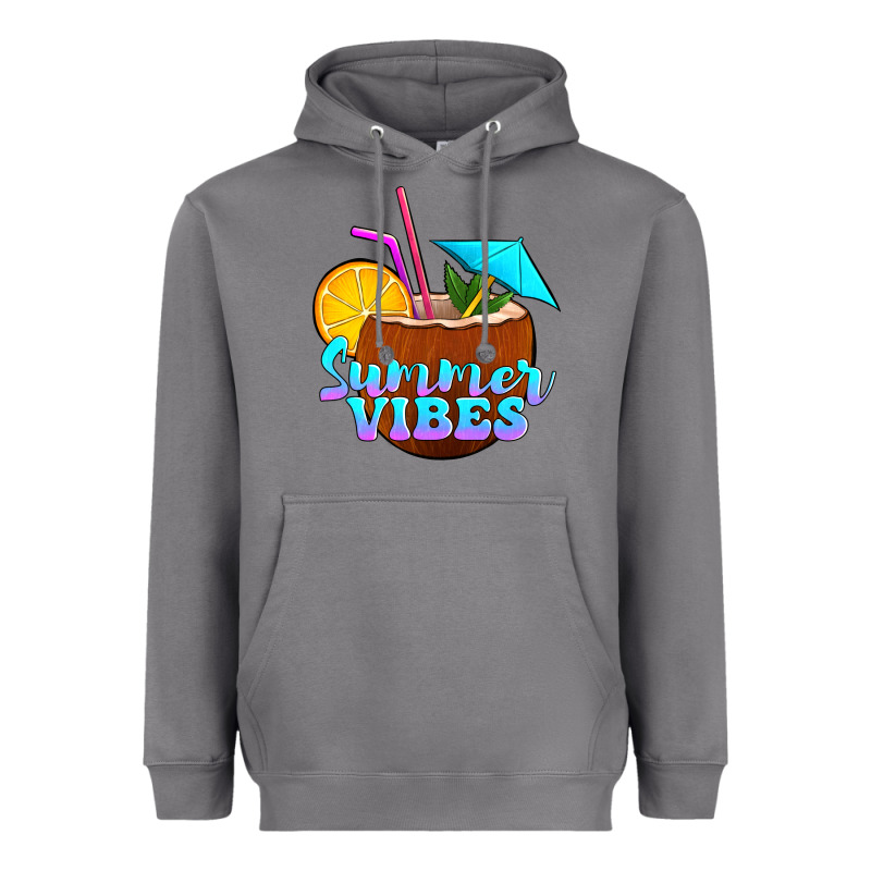 Summer Vibes Coconut Drink Heavyweight Hoodie by Jasminsmagicworld | Teevron