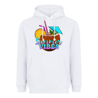 White summer vibes coconut drink Heavyweight Hoodie - Jasminsmagicworld