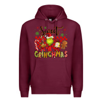 Burgundy grinchmas Premium Hoodie - MaliasSmallBusiness