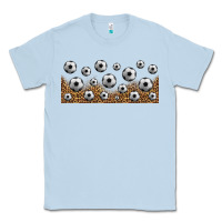 Dusty Blue leopard soccer 16oz libbey glass Classic Tee - HRA Design Shop