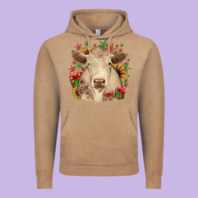Christmas Charolais Vintage Hoodie Designed By Jahusdesignshop